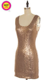 Vestido Bronce Lentejuela
