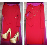 Vestido Rojo Escote