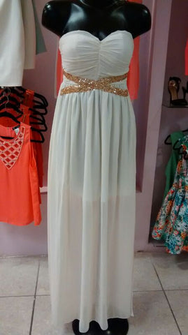 Vestido Fiesta Beige